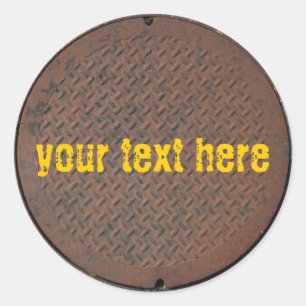 Manhole Cover Series Classic Round Sticker