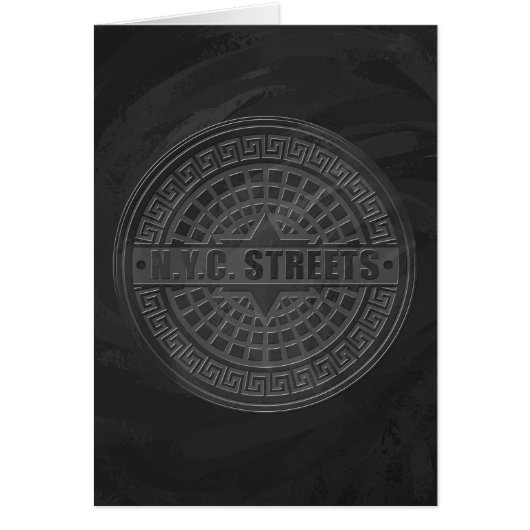 Manhole Covers Black Marble Cards (Front)