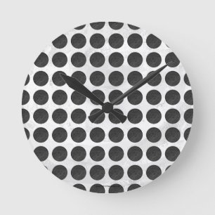 Manhole Covers Black Marble Round Clock