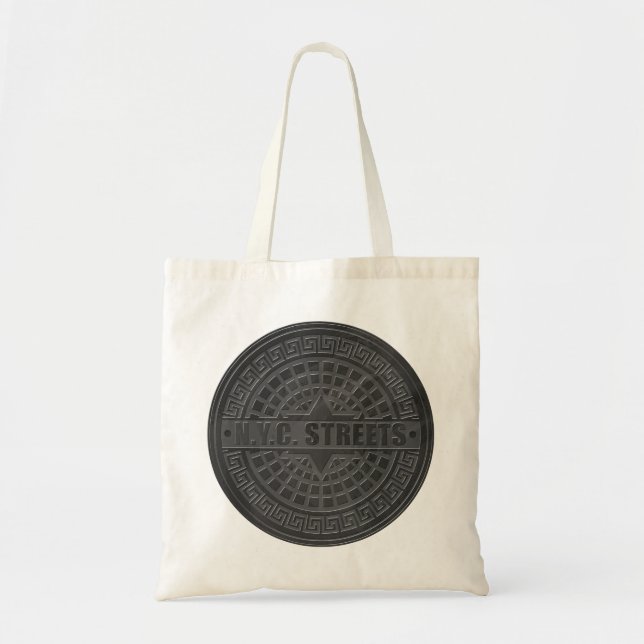 Manhole Covers Black Marble Tote Bag (Front)
