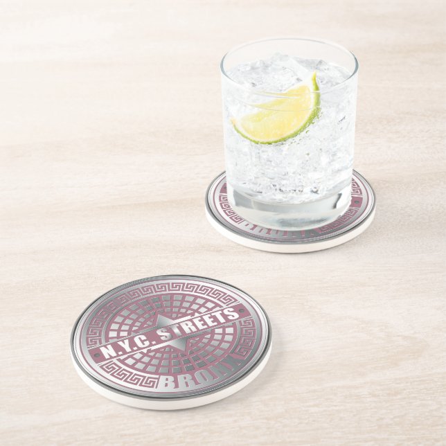 Manhole Covers Bronx Drink Coaster (Side)
