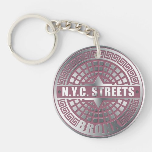 Manhole Covers Bronx Keychain