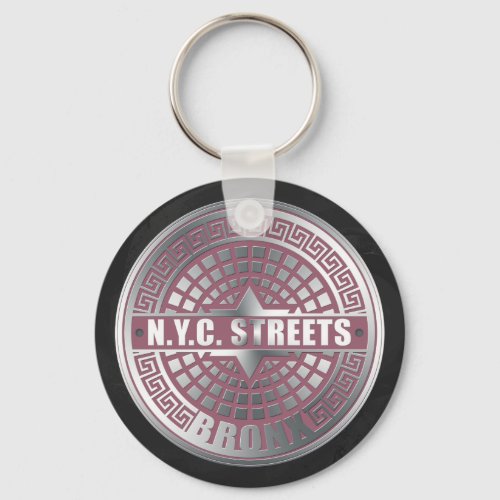 Manhole Covers Bronx Keychain