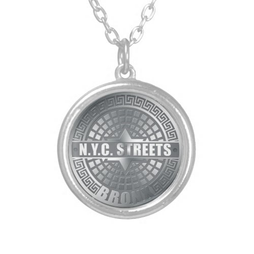 Manhole Covers Bronx Silver Plated Necklace