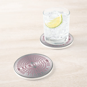 Manhole Covers Brooklyn Drink Coaster