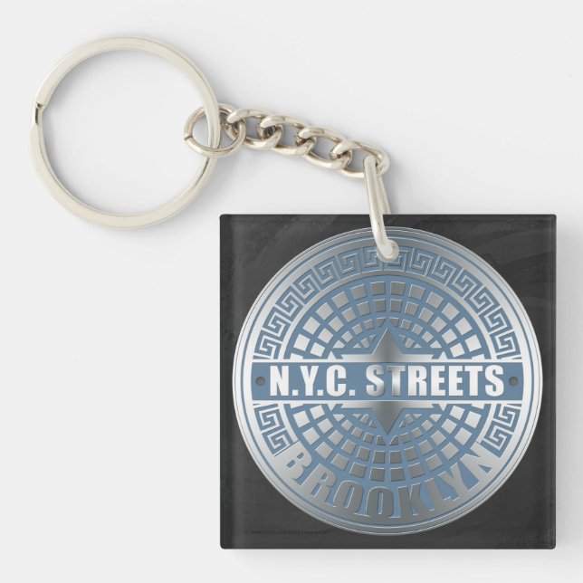 Manhole Covers Brooklyn Keychain (Front)