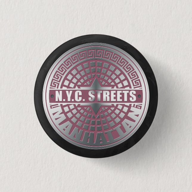 Manhole Covers Manhattan Button (Front)