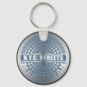 Manhole Covers Manhattan Keychain