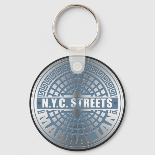 Manhole Covers Manhattan Keychain