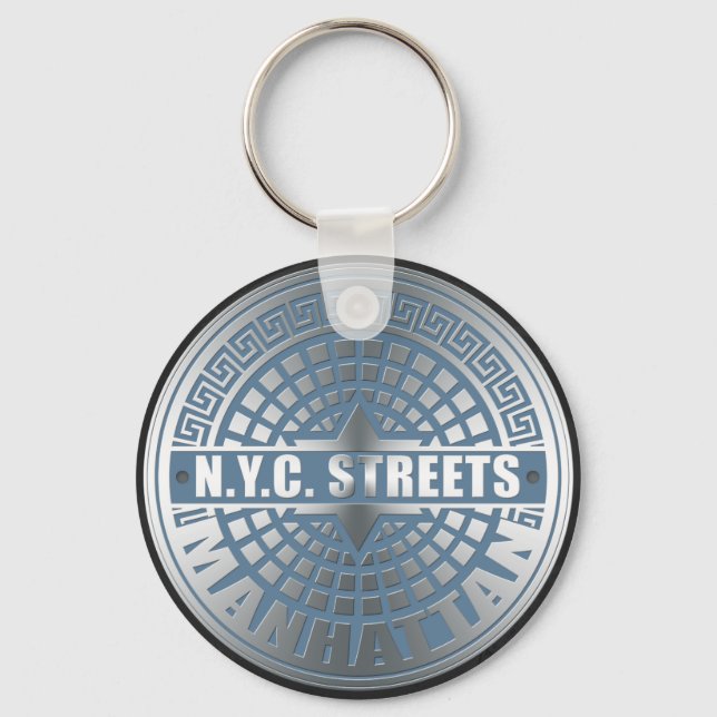 Manhole Covers Manhattan Keychain (Front)