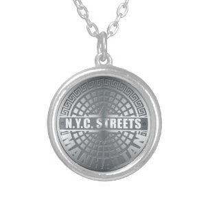 Manhole Covers Manhattan Silver Plated Necklace