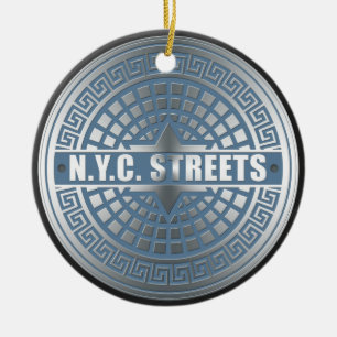 Manhole Covers NYC Ceramic Ornament