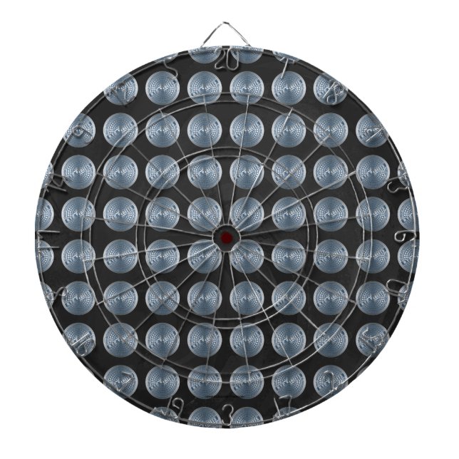 Manhole Covers NYC Dartboard With Darts (Front)