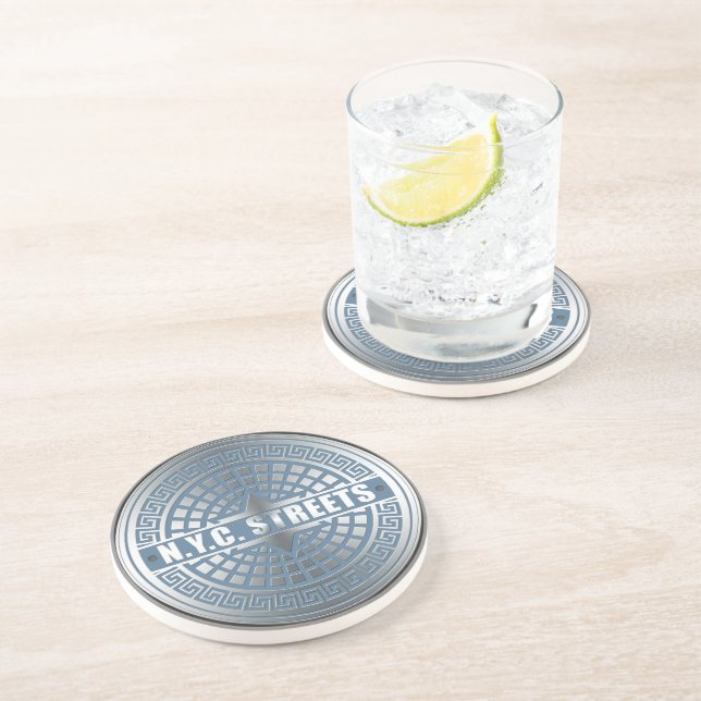 Manhole Covers NYC Drink Coaster (Side)