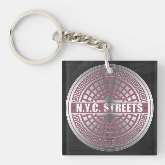 Manhole Covers NYC Keychain (Front)