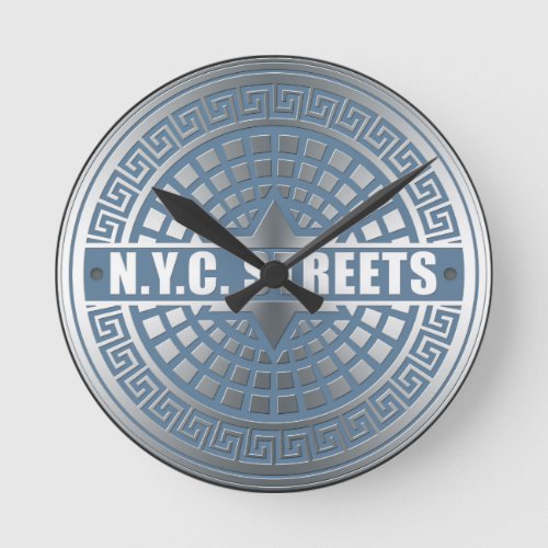 Manhole Covers NYC Round Clock