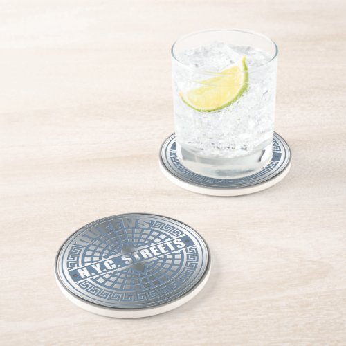 Manhole Covers Queens Drink Coaster