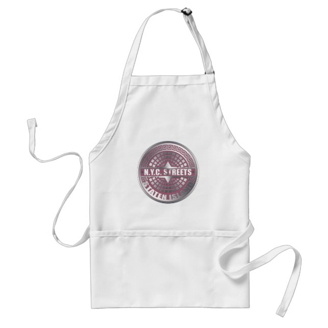 Manhole Covers Staten Island Adult Apron (Front)