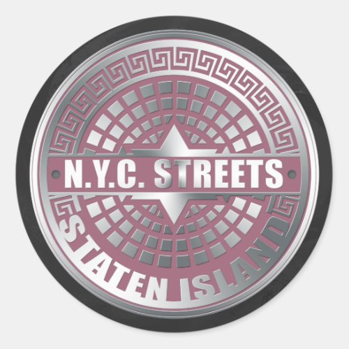 Manhole Covers Staten Island Classic Round Sticker