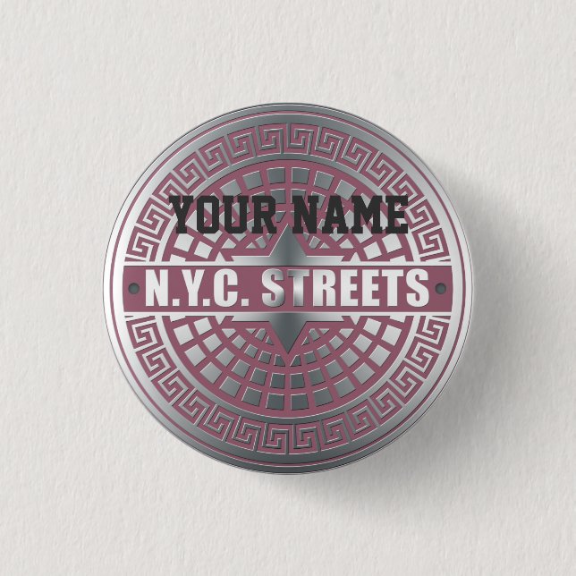 Manhole CoversNYC Button (Front)