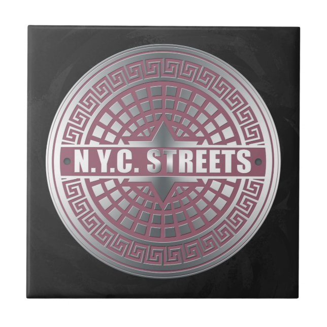 Manhole CoversNYC Ceramic Tile (Front)