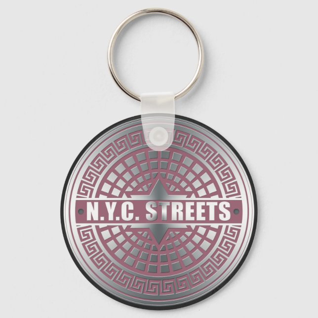 Manhole CoversNYC Keychain (Front)