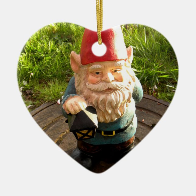 Manhole Gnome Ceramic Ornament (Front)