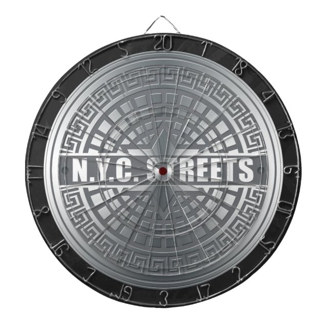 Manhole NYC Dart Board (Front)