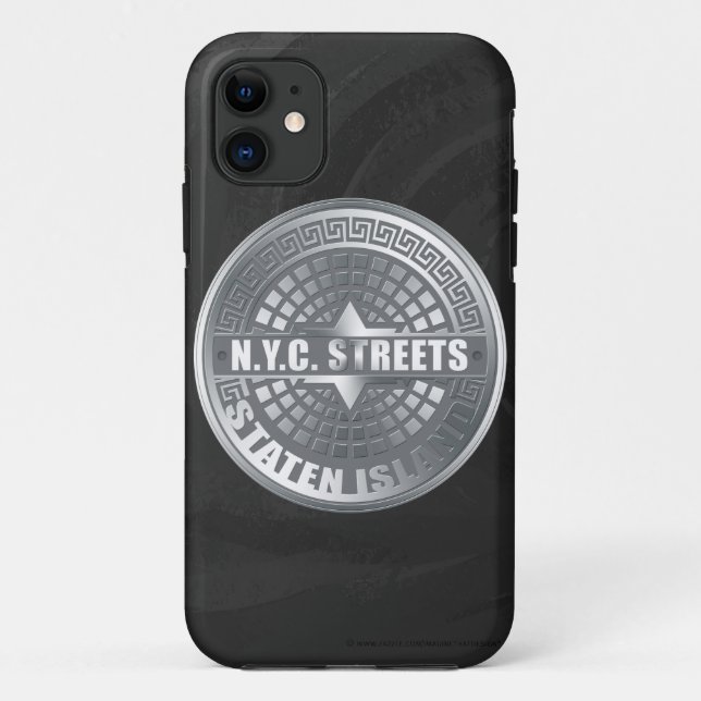 Manhole Staten Island Gray Case-Mate iPhone Case (Back)