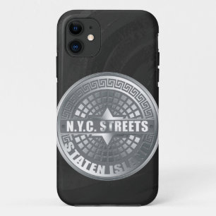 Manhole Staten Island Gray iPhone 11 Case