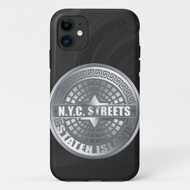 Manhole Staten Island Gray Case-Mate iPhone Case (Back)