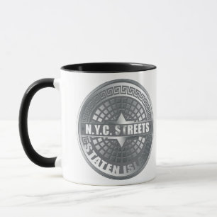 Manhole Staten Island Gray Mug