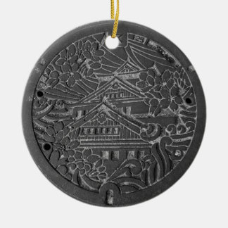 Manholes in Osaka City Ceramic Ornament