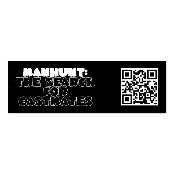 Manhunt The Search for Castmates Business Card Template