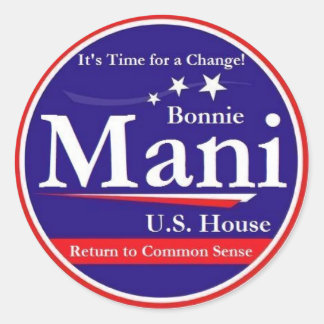 Mani for Congress Classic Round Sticker