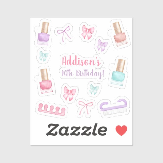 Mani-Pedi Party Manicure Pedicure Nail Polish Sticker (Sheet)