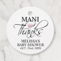 MANI Thanks Baby Shower Nail Polish Manicure Favor Tags