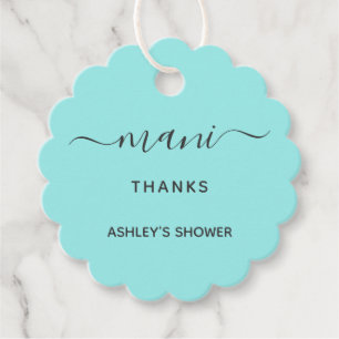 Mani Thanks Bridal Shower Manicure Favor Gift Tag