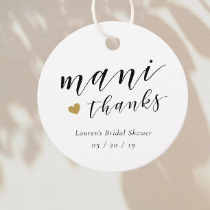 Mani Thanks Bridal Shower Nail Polish Favor Tags