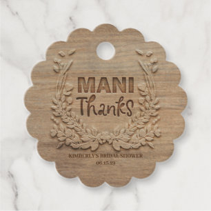 Mani Thanks - Rustic Thank You Favor Tags