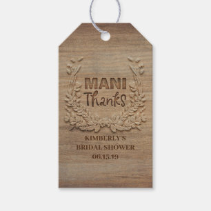 Mani Thanks Rustic Thank You Gift Tags