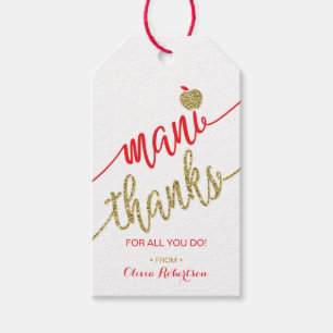 Mani Thanks Tag, Teacher Appreciation Tag