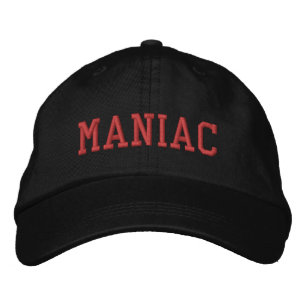 Maniac Halloween Fun Spooky Scary  Embroidered Baseball Cap