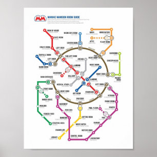 Maniac Mansion NES Maps Series Poster