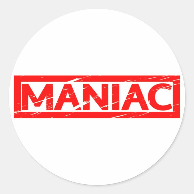 Maniac Stamp Classic Round Sticker (Front)