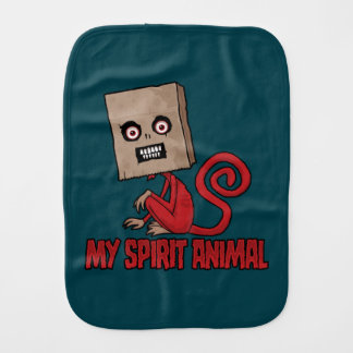 Maniacal Masked Monkey Spirit Animal Baby Burp Cloth
