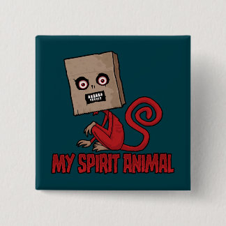 Maniacal Masked Monkey Spirit Animal Button