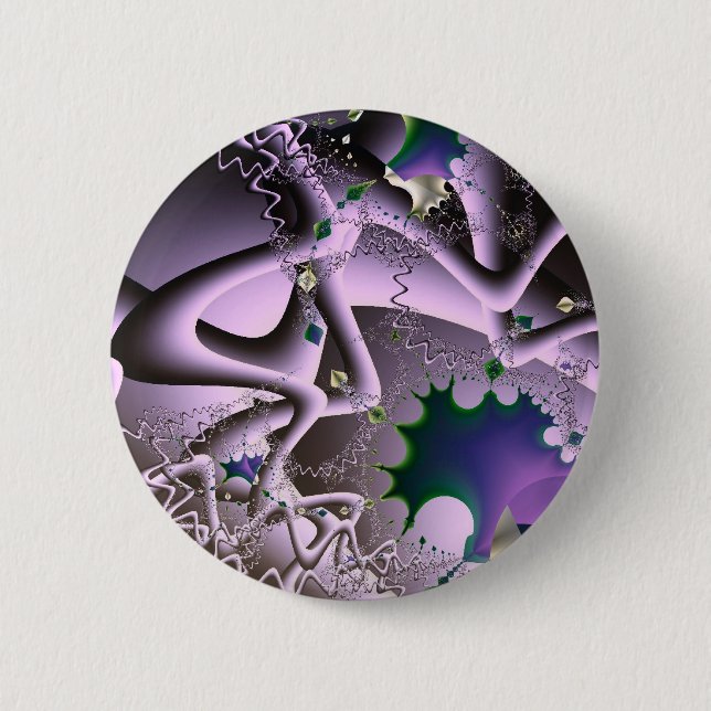 Manic Episodes - Fractal Art Pinback Button (Front)