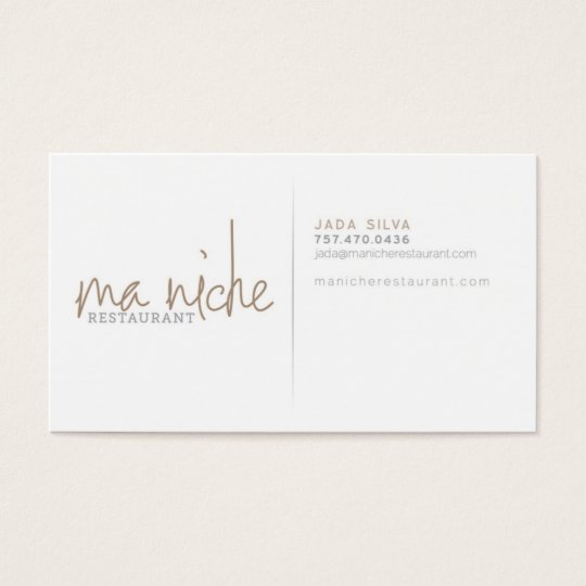 MaNiche - Jada Business Card