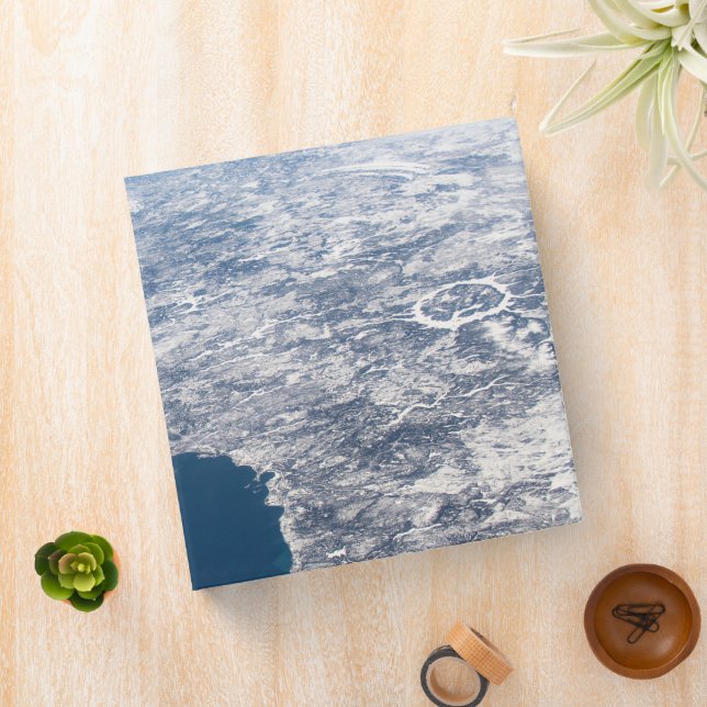 Manicouagan Crater And The St. Lawrence River 3 Ring Binder (In Situ)